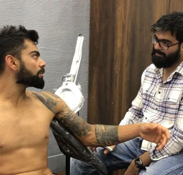 What tattoos does Virat Kohli have? - Quora