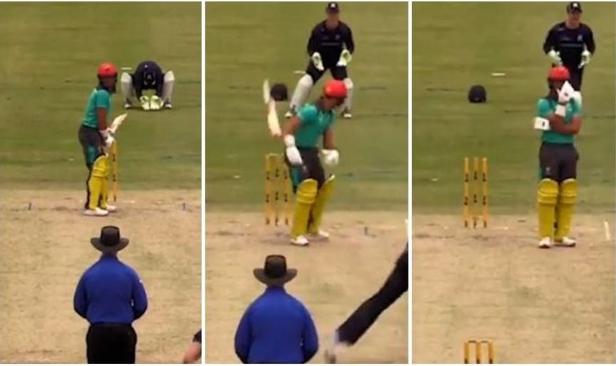 WATCH The Most Bizarre Hit Wicket Dismissal