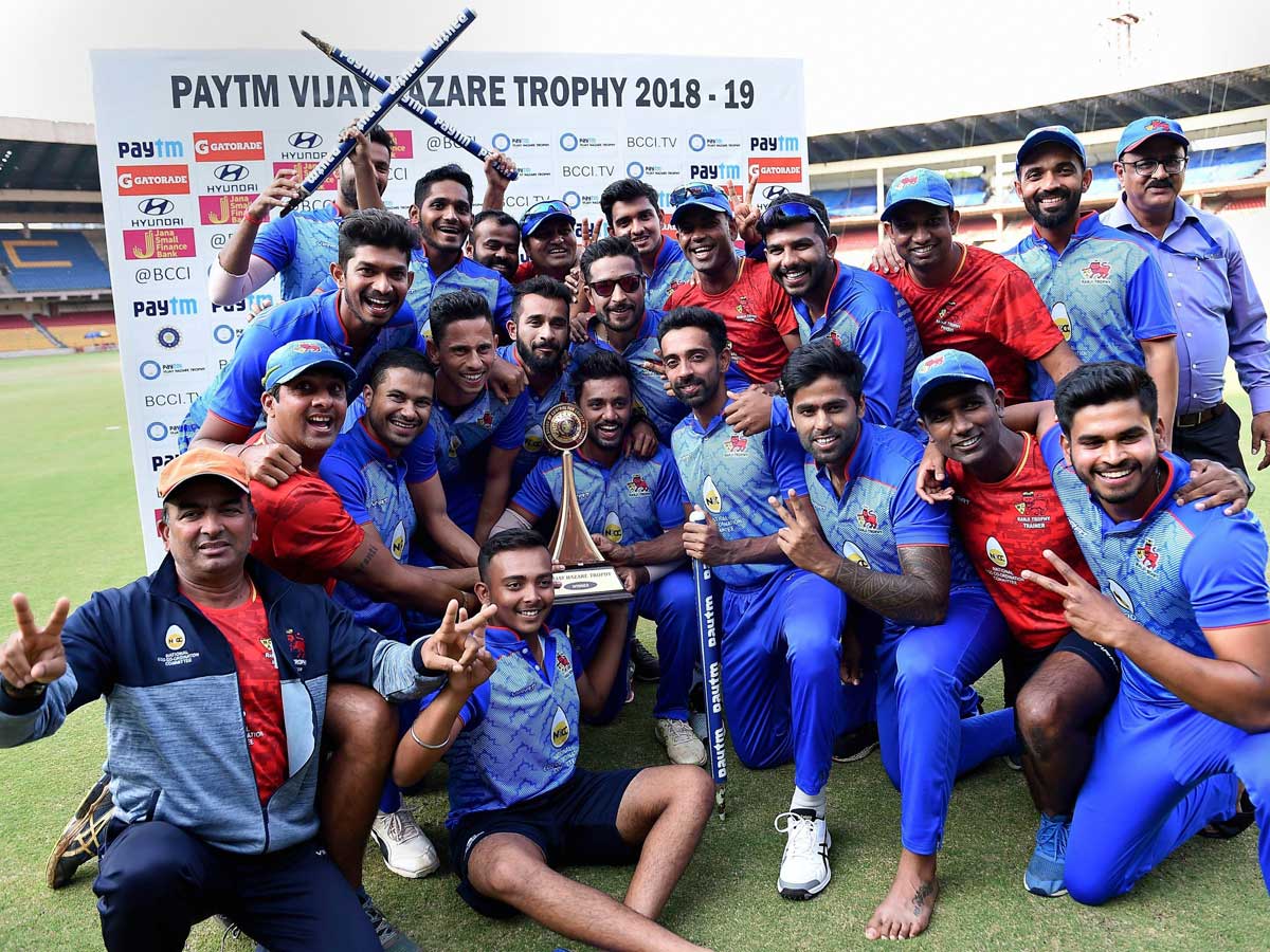 Mumbai won their third Vijay Hazare Trophy after beating Delhi in the final