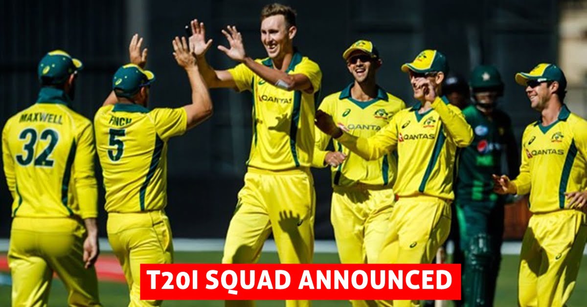 Australia T20 Squad Announced For SA and India Series