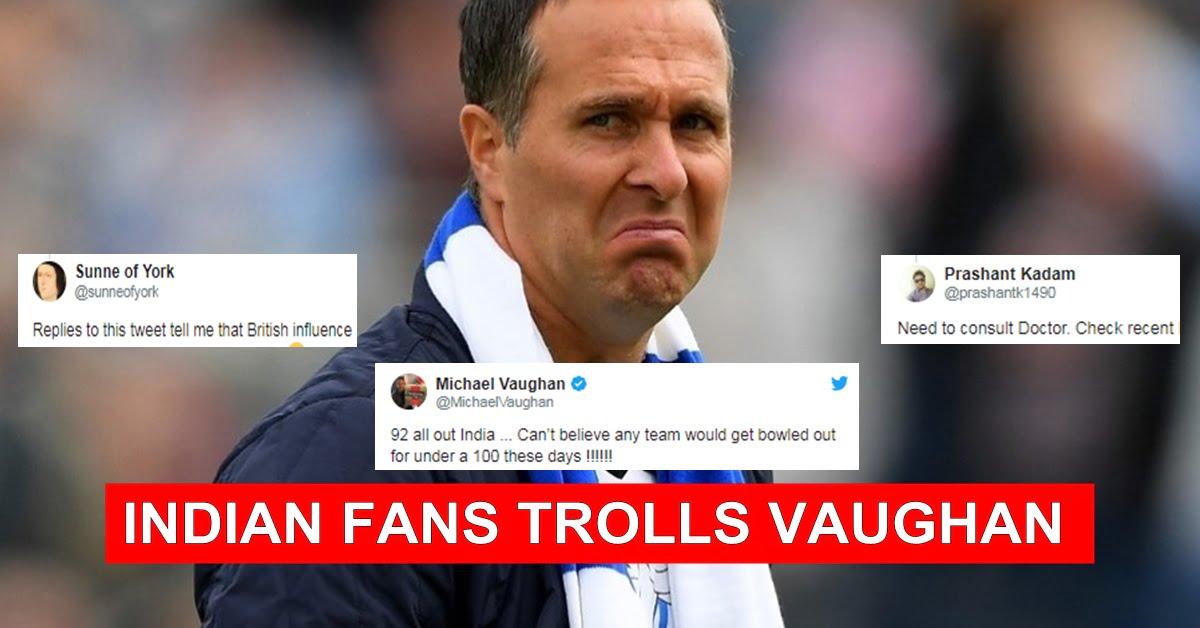 Twitterati Badly Trolls Michael Vaughan For Taking A Dig At India