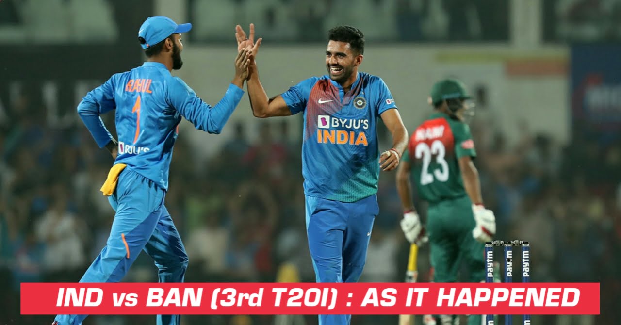 IND Vs BAN (3rd T20I): India Registers Another Series Win, Chahar Takes ...