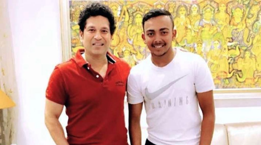 Sachin Tendulkar and Prithvi Shaw