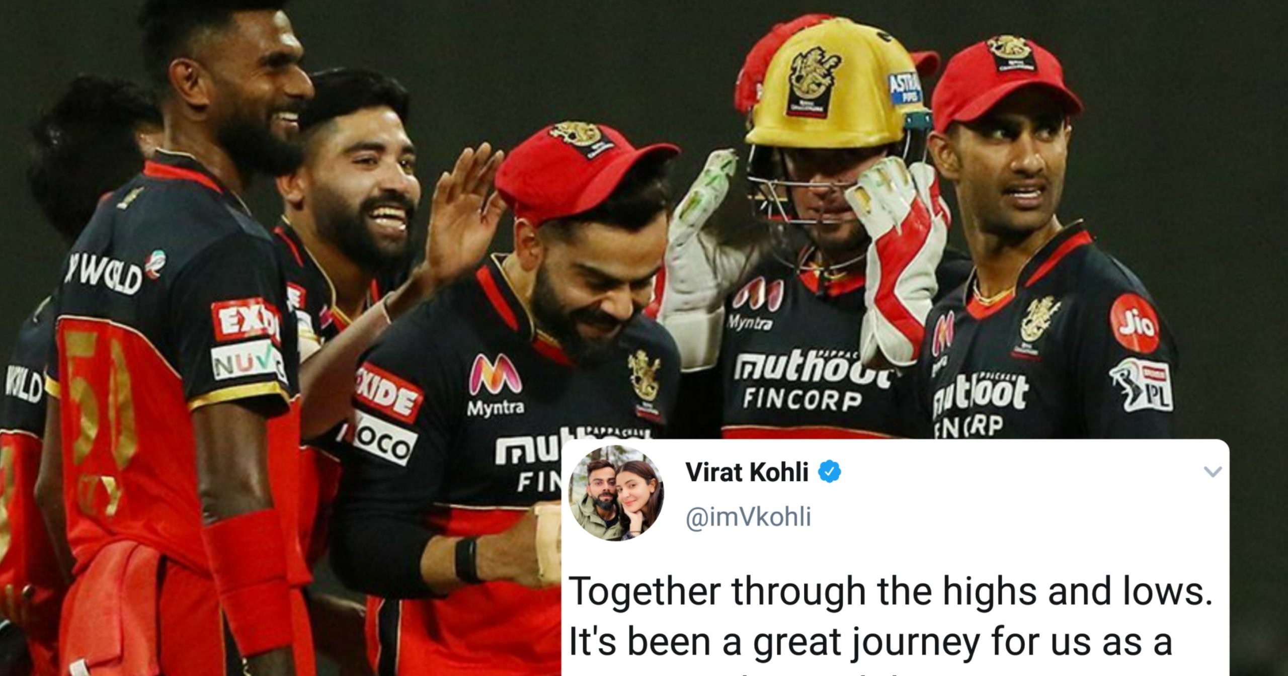 Virat Kohli Shares An Emotional Message After RCB's Exit From IPL 2020