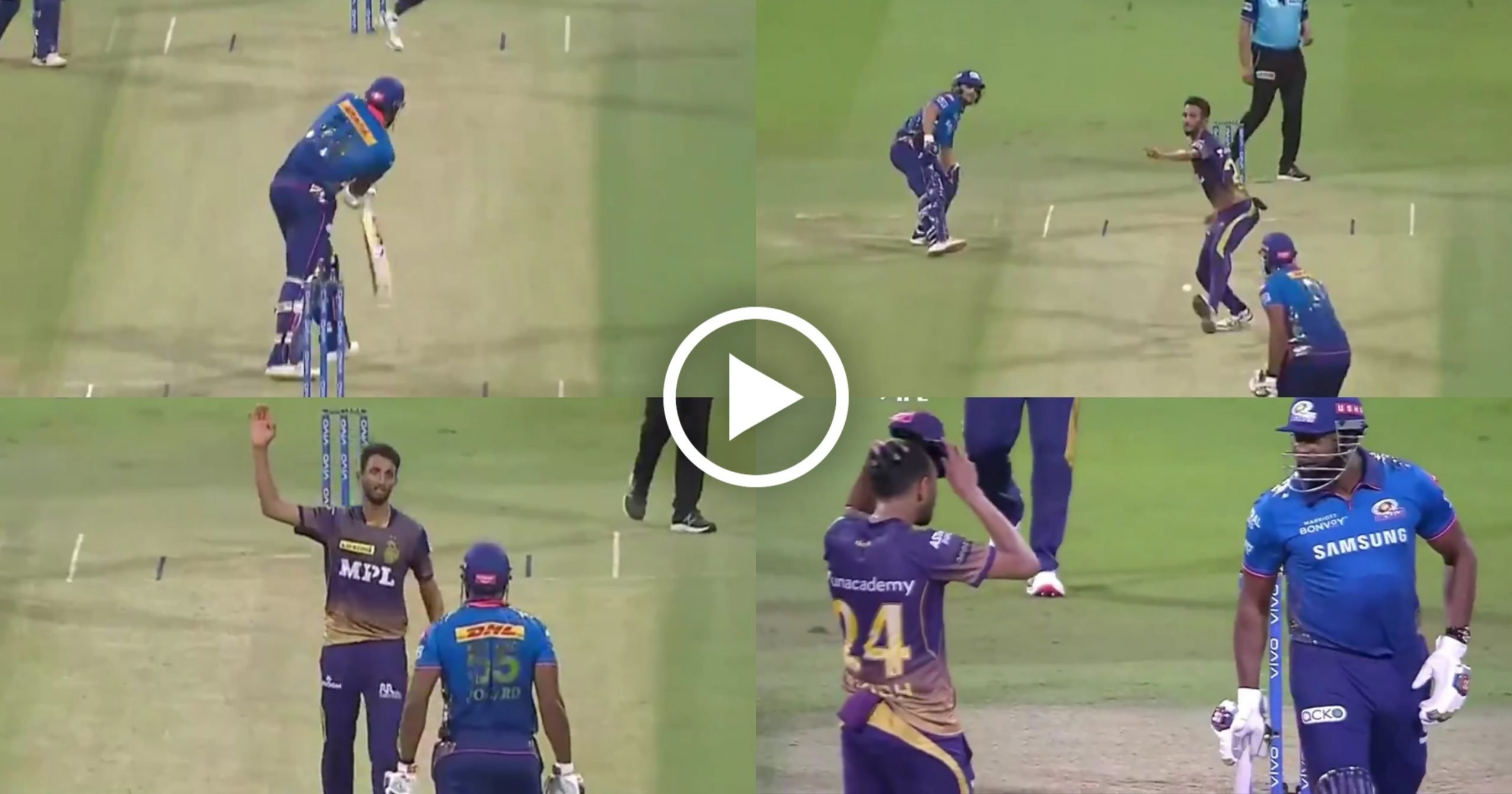 IPL 2021 Watch Kieron Pollard Indulges In Banter With KKR Bowlers