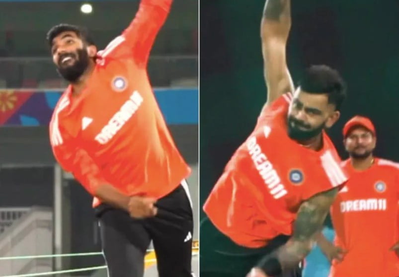 Virat Kohli And Jasprit Bumrah Have Fun Bowling In The Nets Ahead Of ...