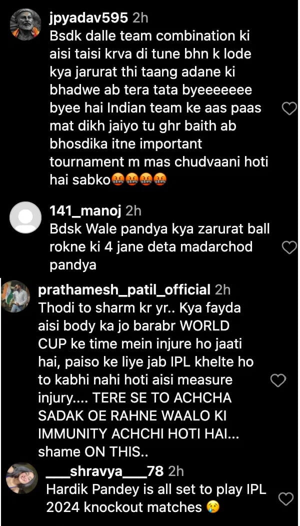 Hardik Pandya Abused By Fans On Social Media After Being Ruled Out Of ...