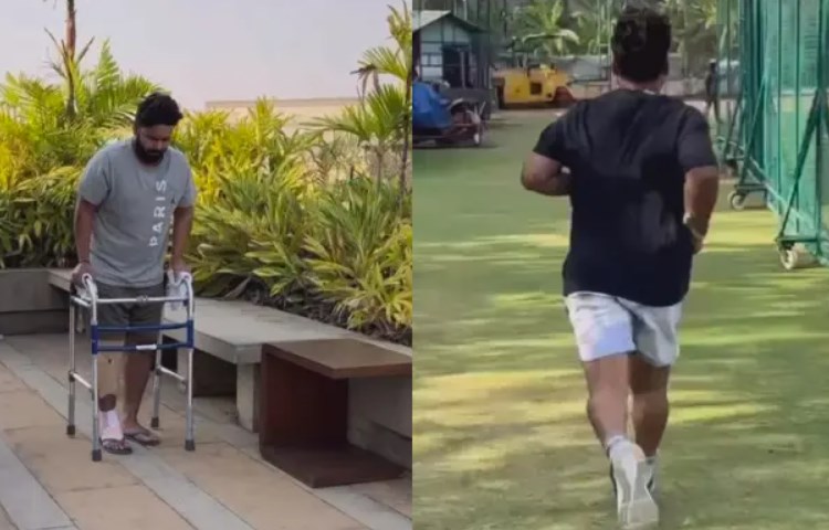 Rishabh Pant's recovery process kicks off with walk in the pool as  HEARTFELT video goes viral - WATCH - Sports News