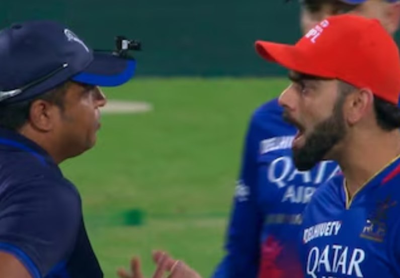 Virat Kohli Engages In Heated Exchange With Umpire Over LBW Decision