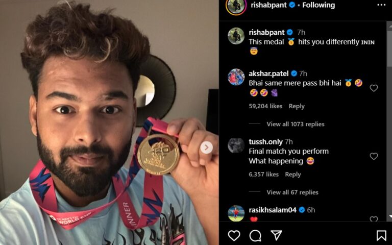 Axar Patel Playfully Trolls Rishabh Pant Over T20 World Cup Medal ...