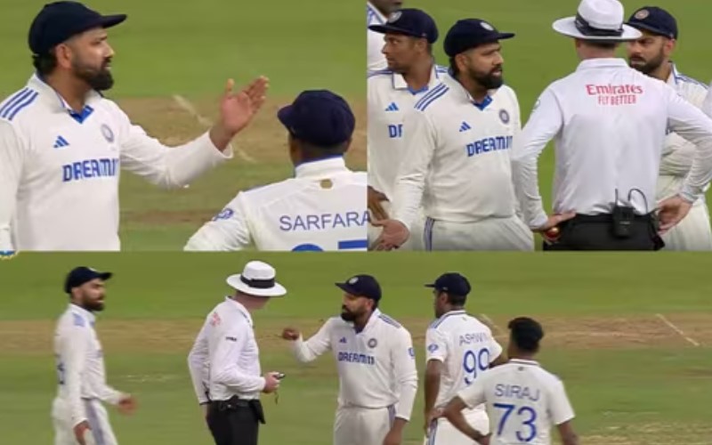 Rohit Sharma and Virat Kohli In Heated Discussion With Umpires Over Bad