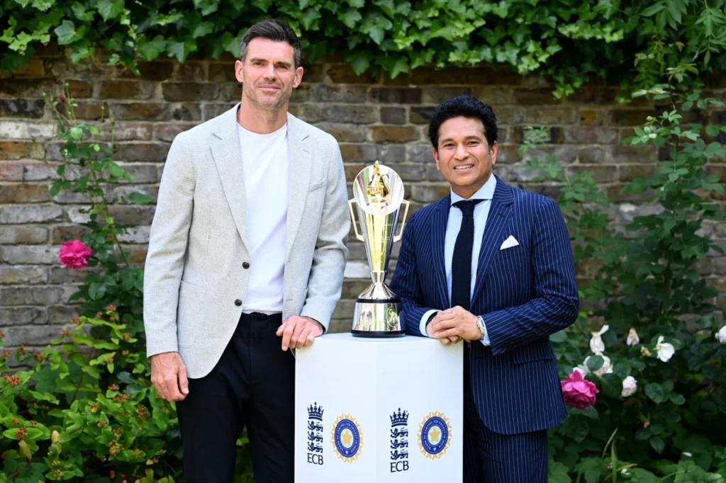 James Anderson and Sachin Tendulkar