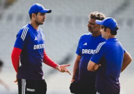 Sitanshu Kotak, Shubman Gill and Gautam Gambhir