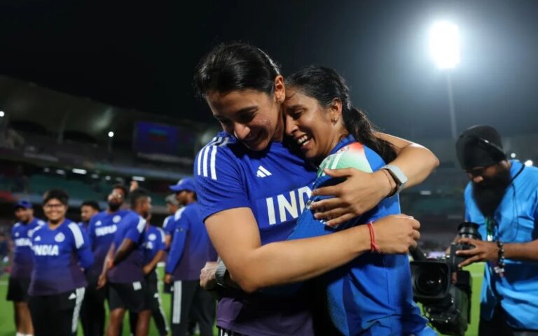 Smriti Mandhana’s Heartfelt Hug With Jemimah Rodrigues After Epic Run Chase