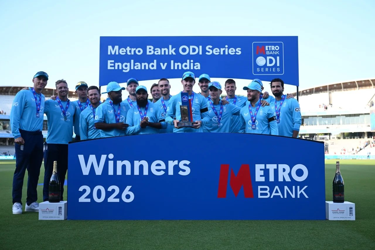 England registers a win.