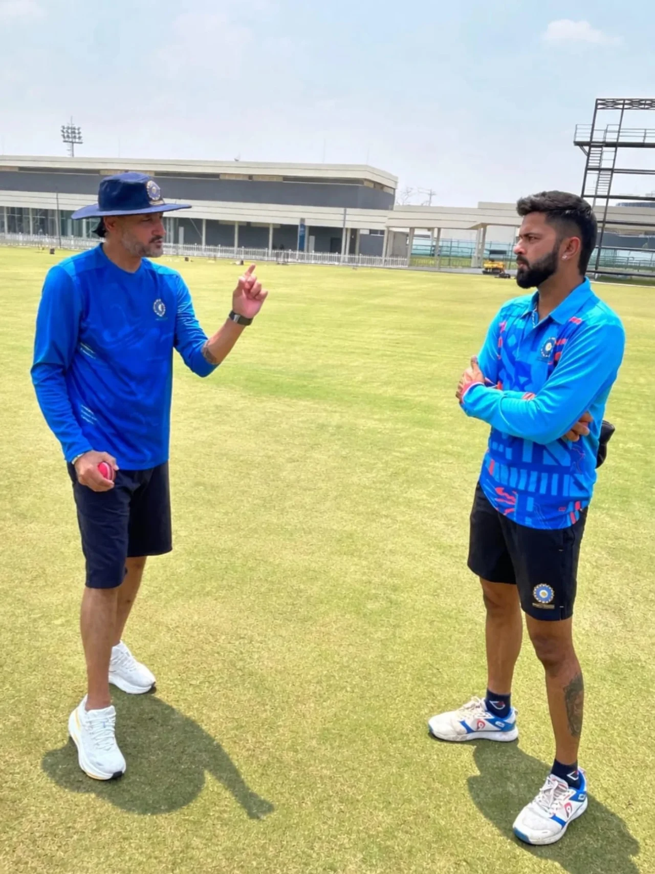Saransh Jain with Harbhajan Singh
