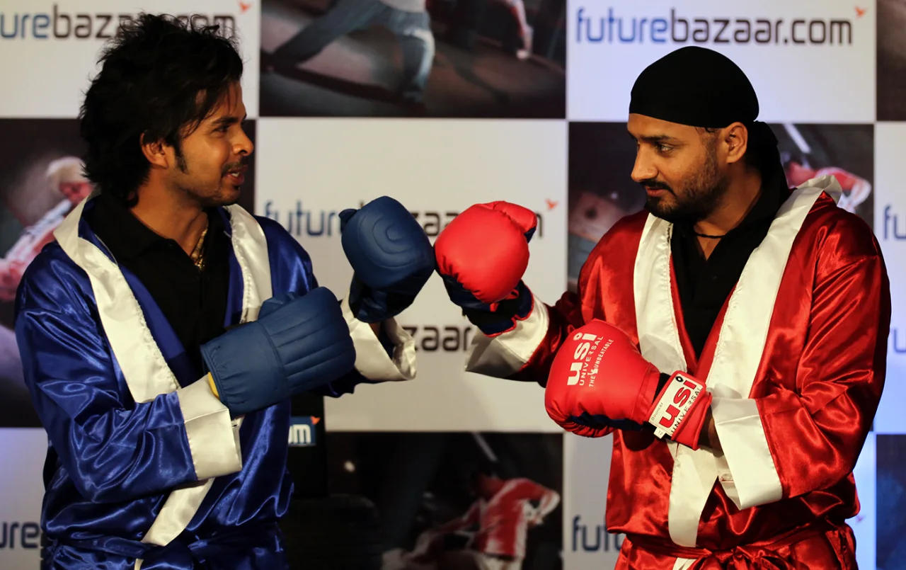 Sreesanth and Harbhajan Singh 