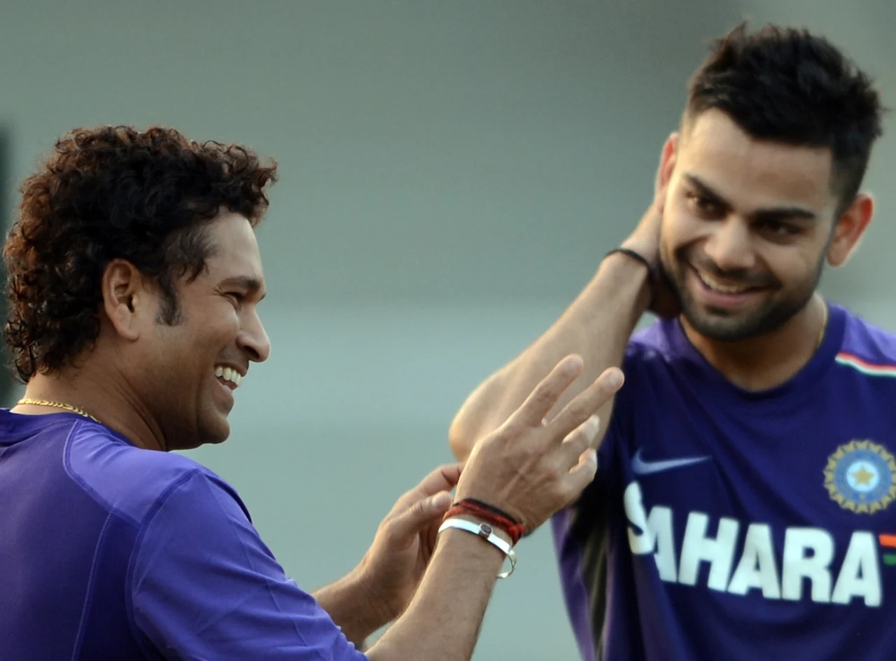 Sachin Tendulkar and Virat Kohli