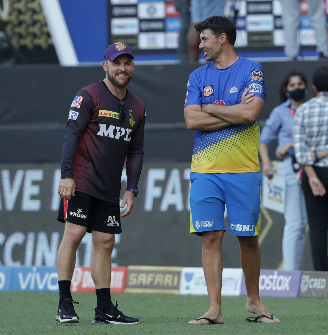 Brendon McCullum and Stephen Fleming