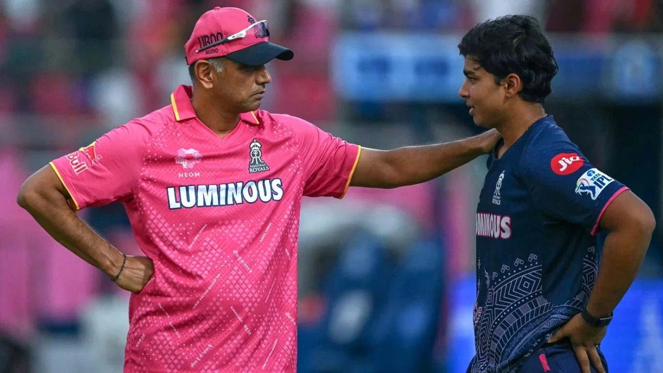 Rahul Dravid and Vaibhav Suryavanshi