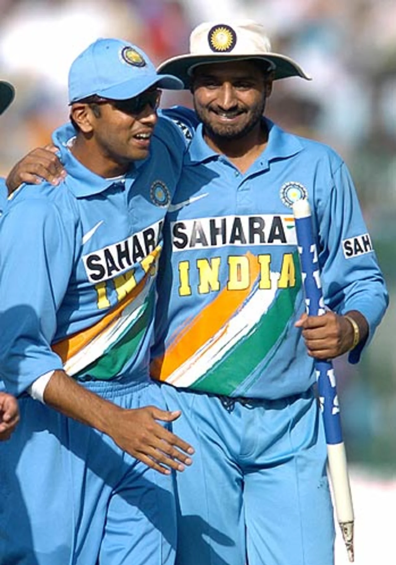 Harbhajan Singh and Rahul Dravid