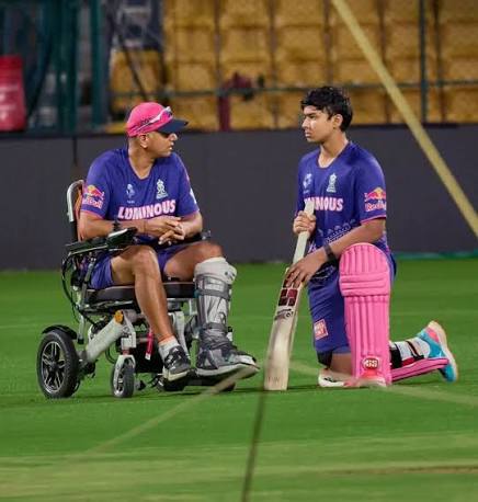 Rahul Dravid and Vaibhav Suryavanshi