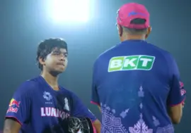 Rahul Dravid and Vaibhav Suryavanshi