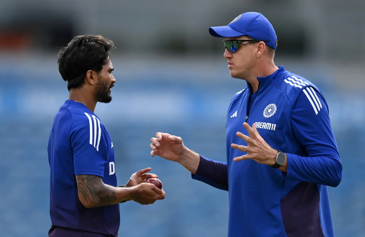 Morne Morkel with Nitish Kumar Reddy