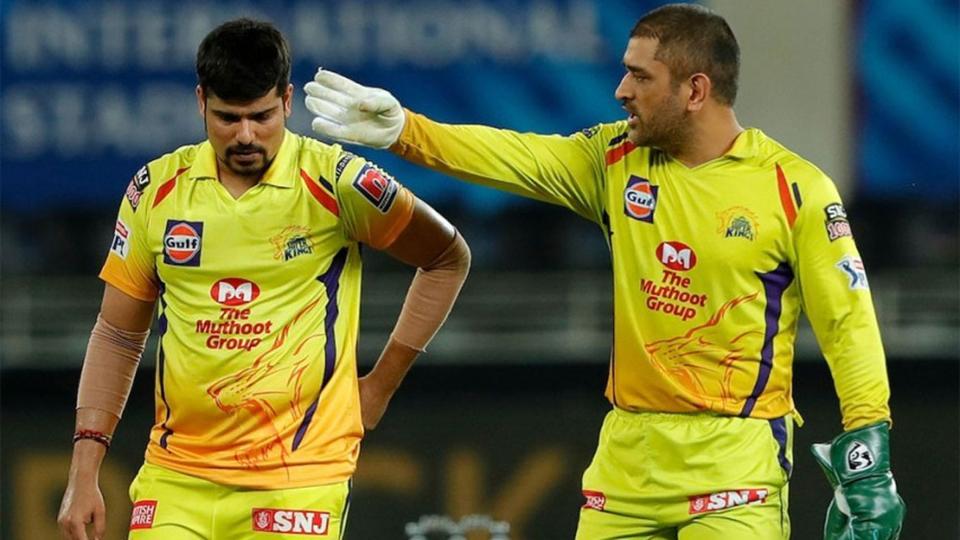 Karn Sharma and MS Dhoni