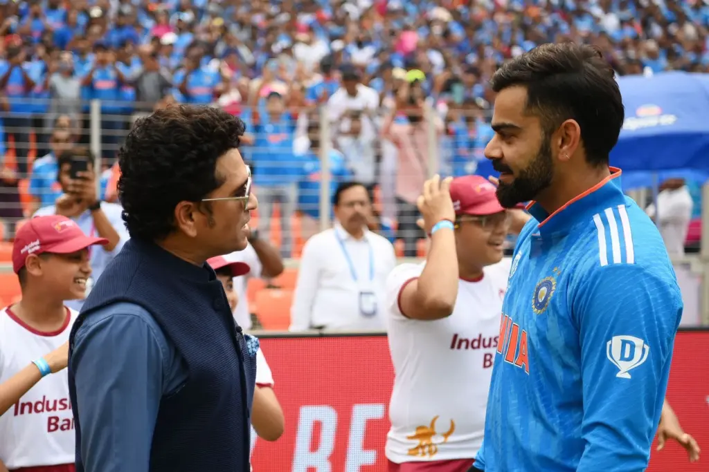 Virat Kohli and Sachin Tendulkar