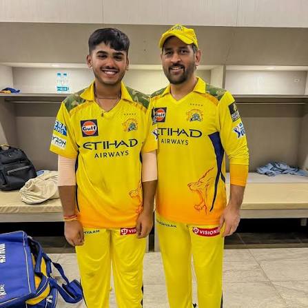 Ayush Mhatre and MS Dhoni