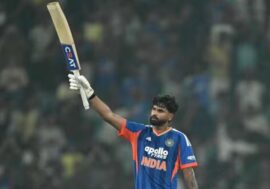 shreyas iyer scores his maiden T20I ton on Lucknow